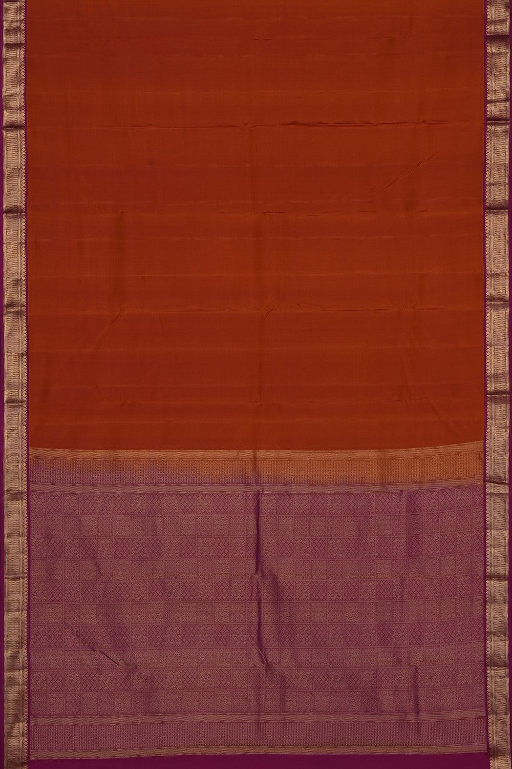 Image of Orange South Silk Saree