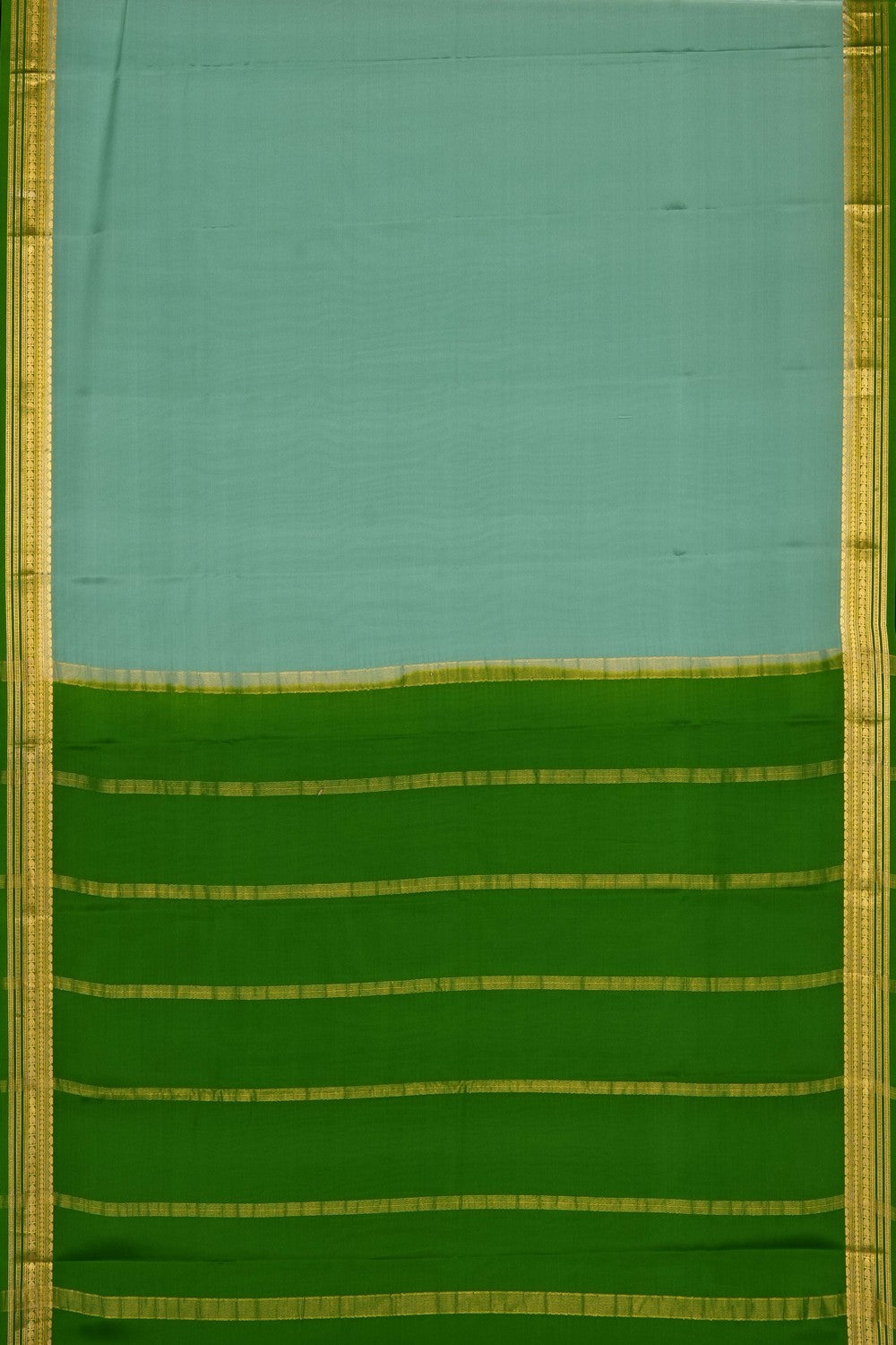 Image of Pastel-Green Crepe Saree