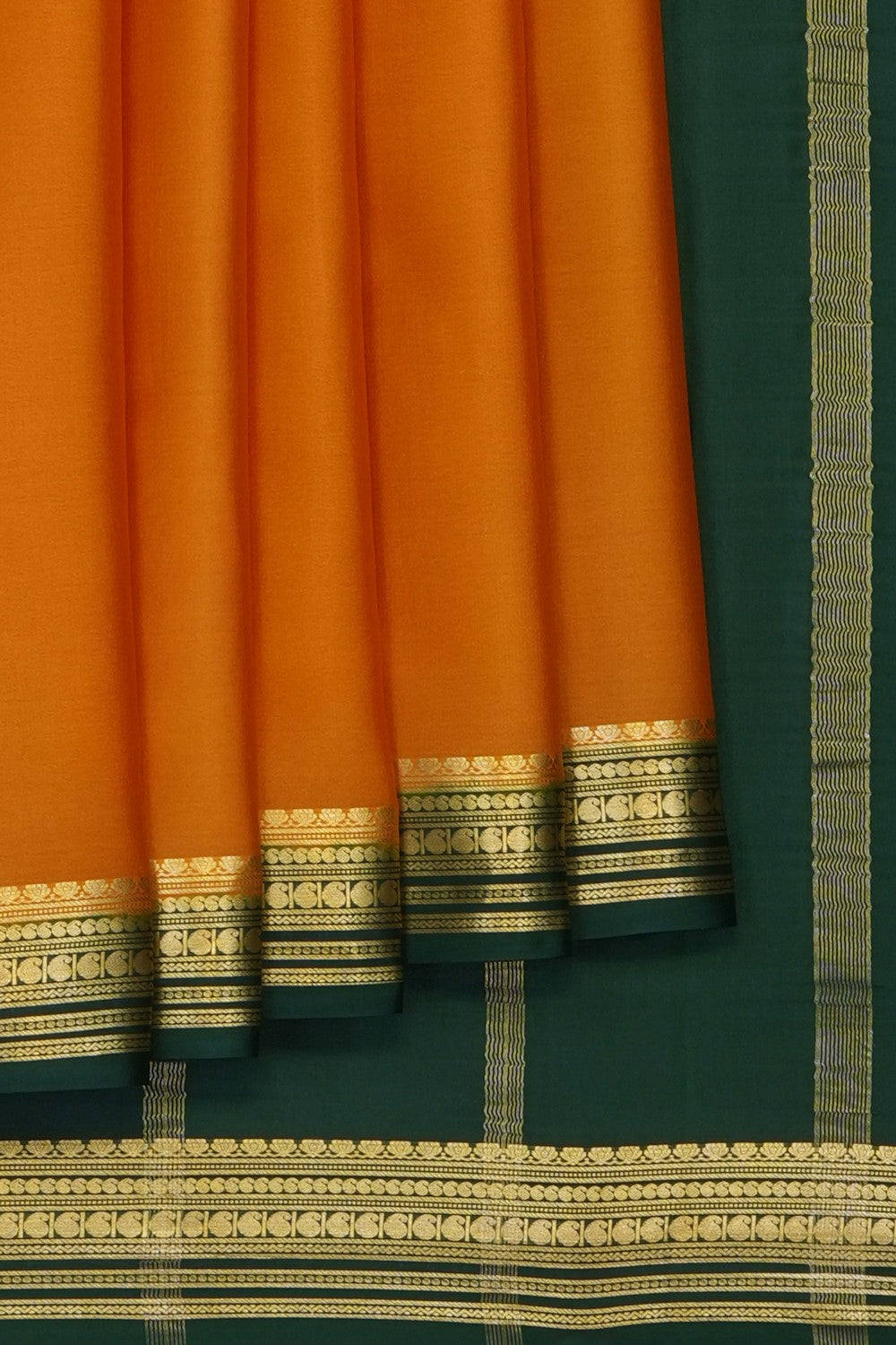 Image of Mustard Crepe Saree