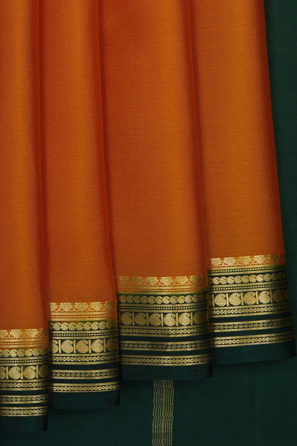 Image of Mustard Crepe Saree