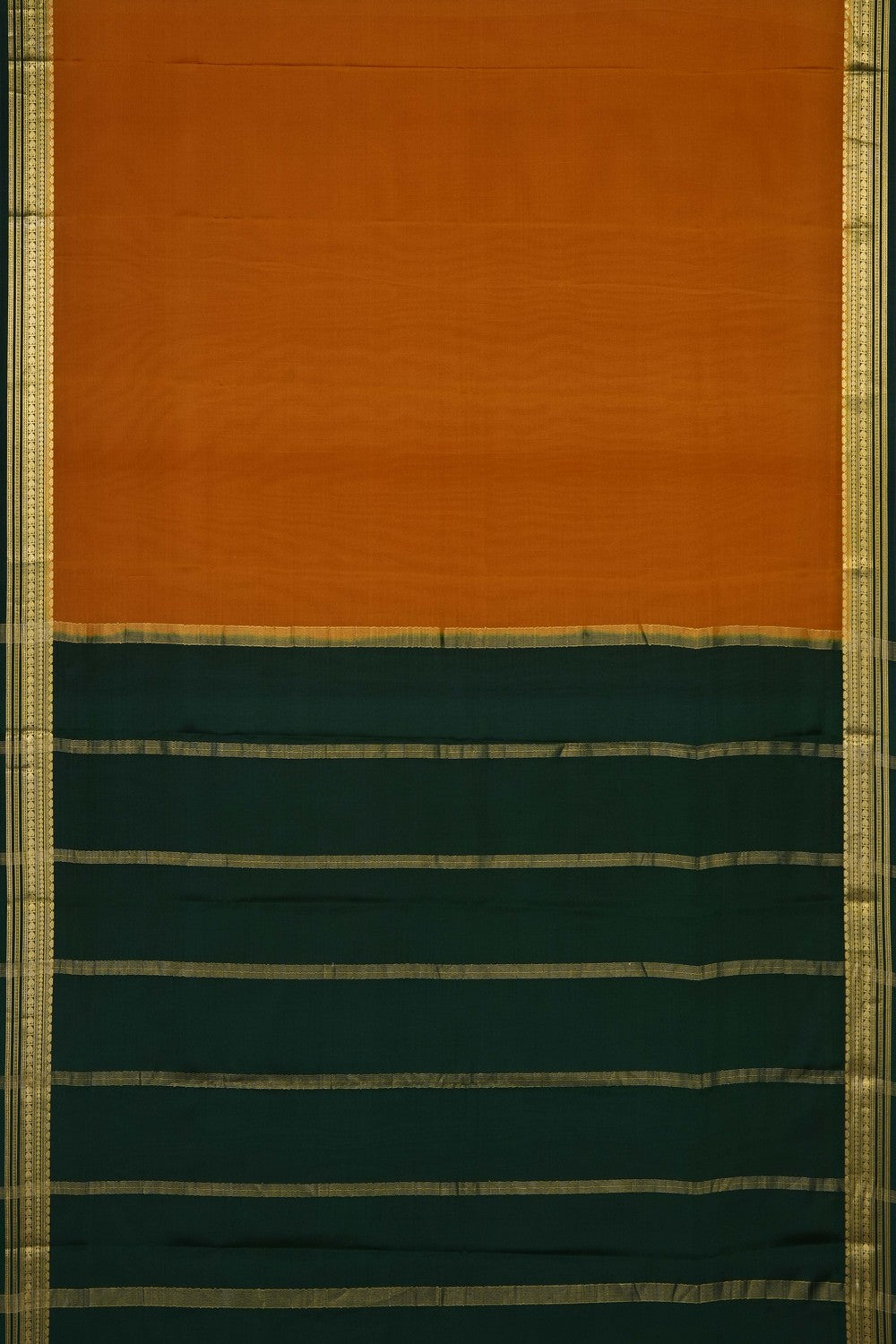 Image of Mustard Crepe Saree