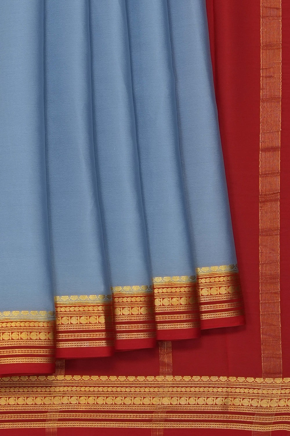 Image of Grey Crepe Saree