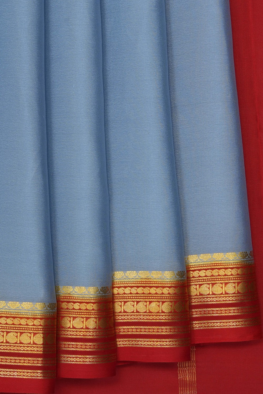 Image of Grey Crepe Saree