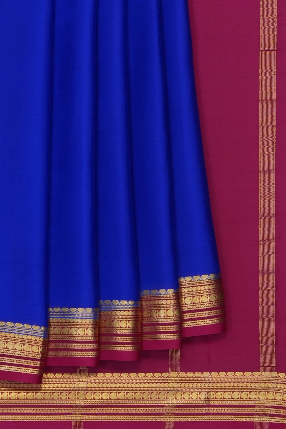 Image of Indigo Blue Crepe Saree