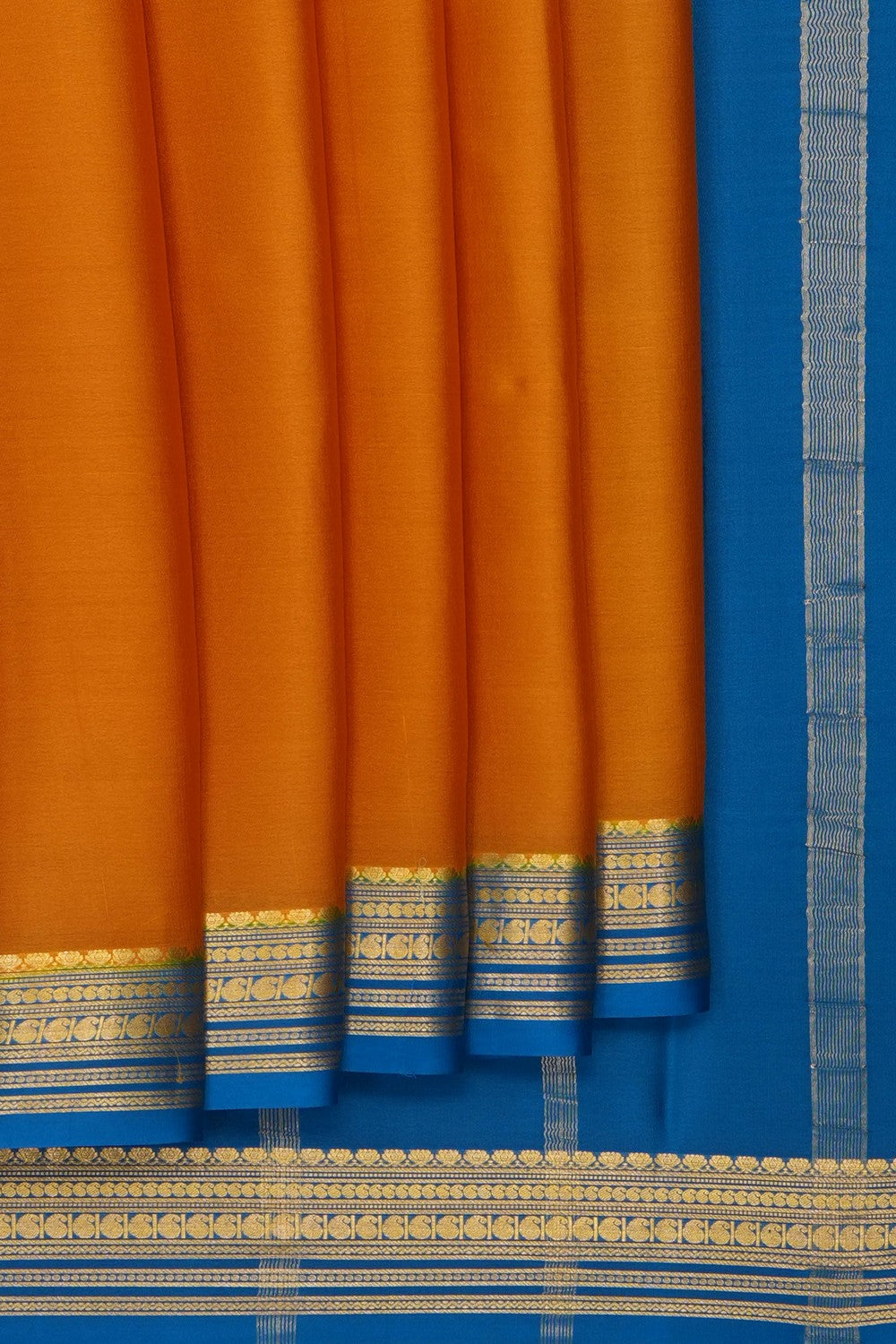 Image of Mustard Crepe Saree