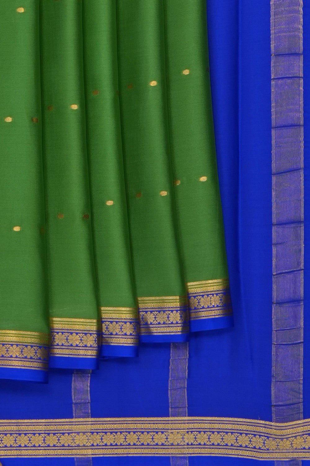 Image of Green Crepe Saree