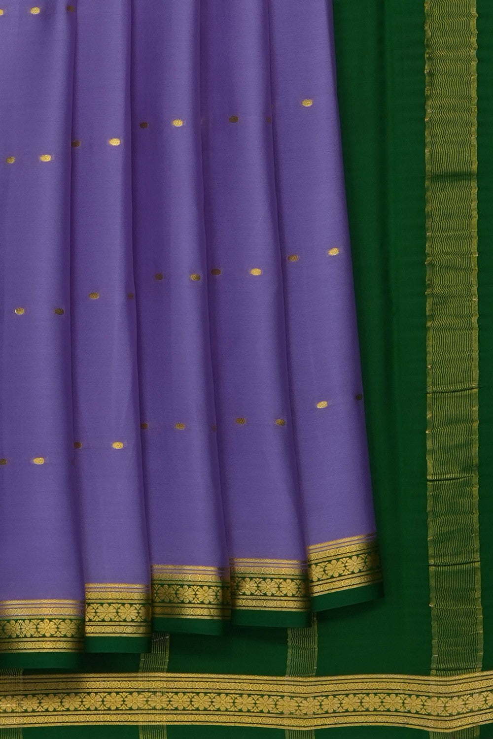Image of Lavender-Purple Crepe Saree