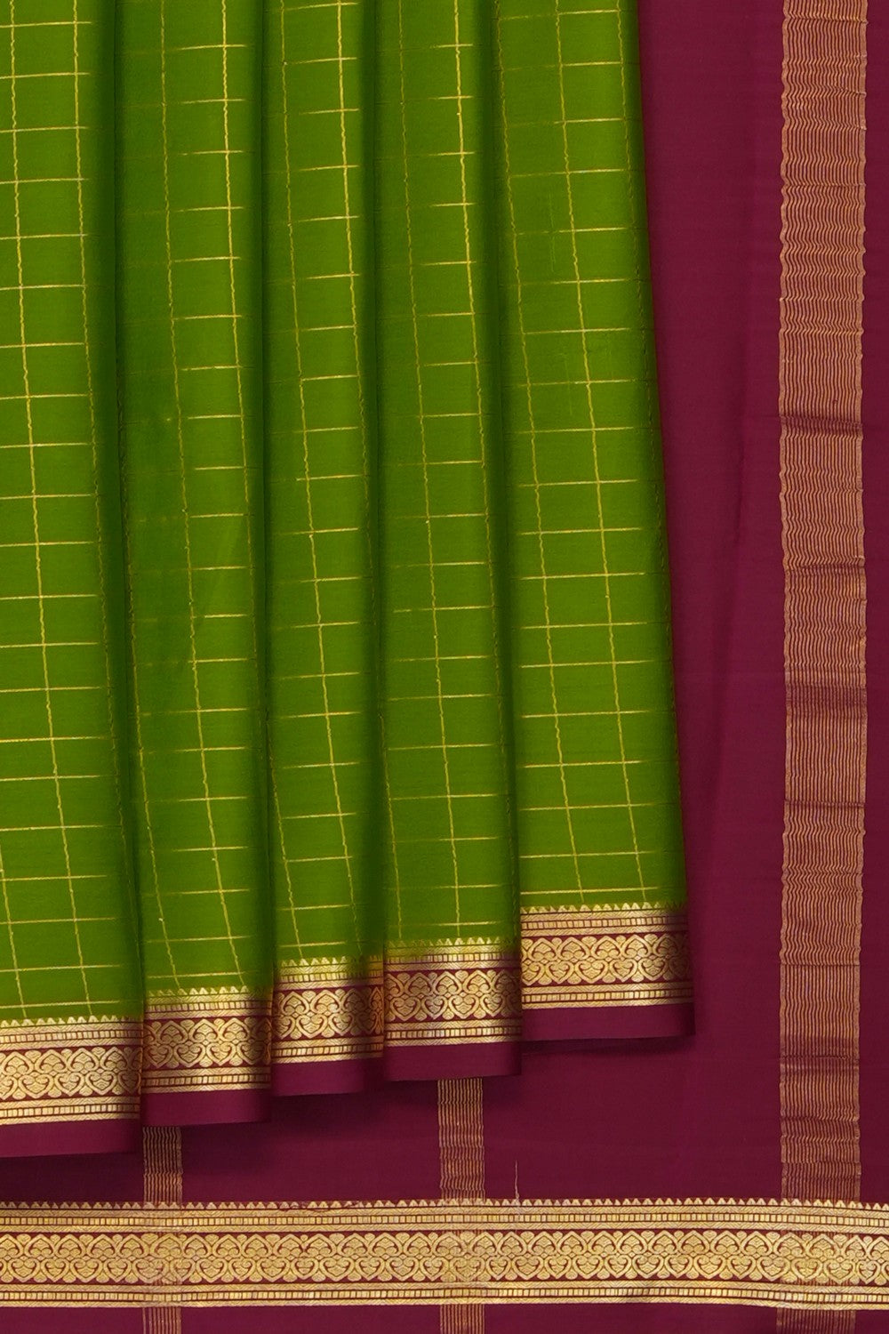 Image of Green Crepe Saree