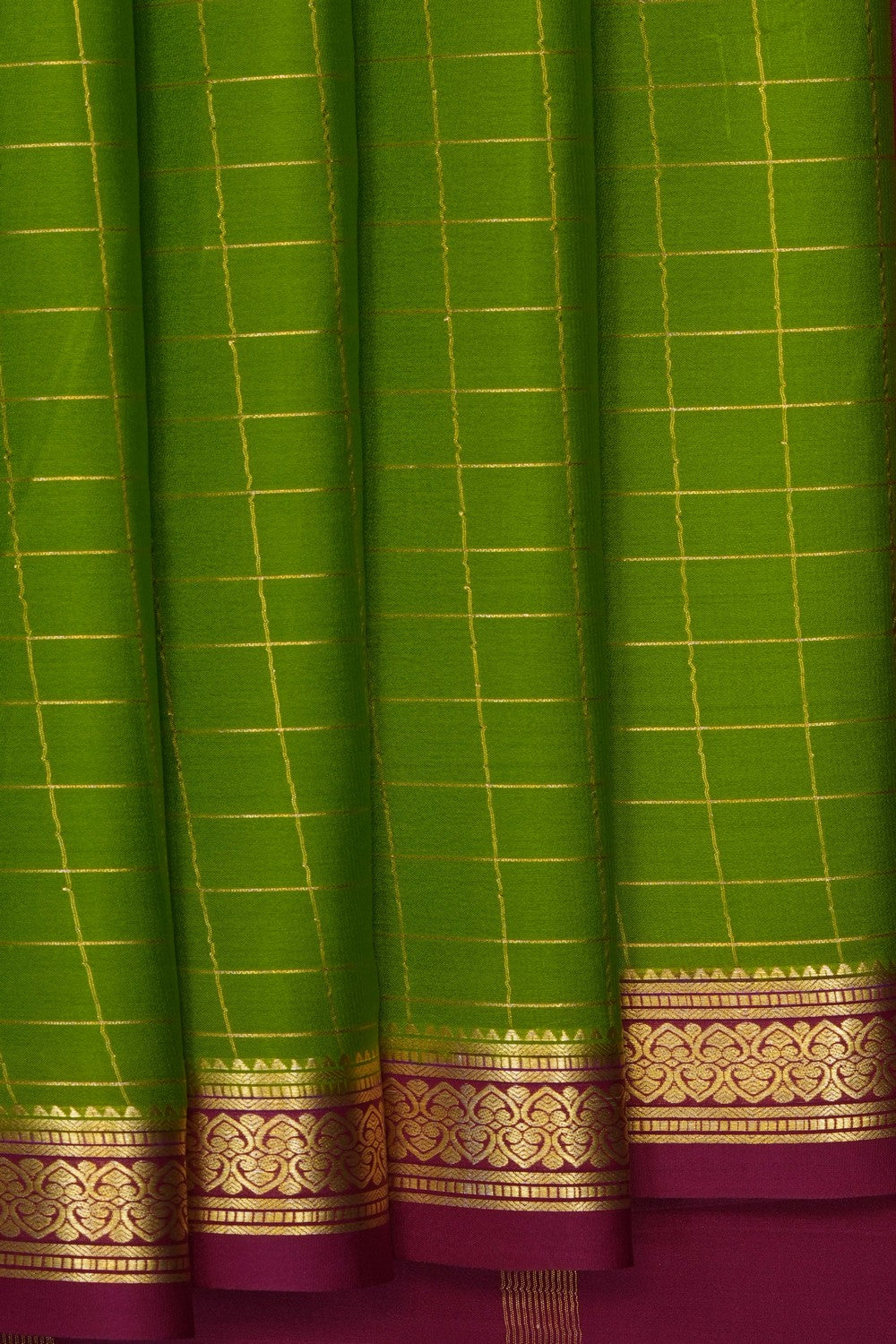Image of Green Crepe Saree