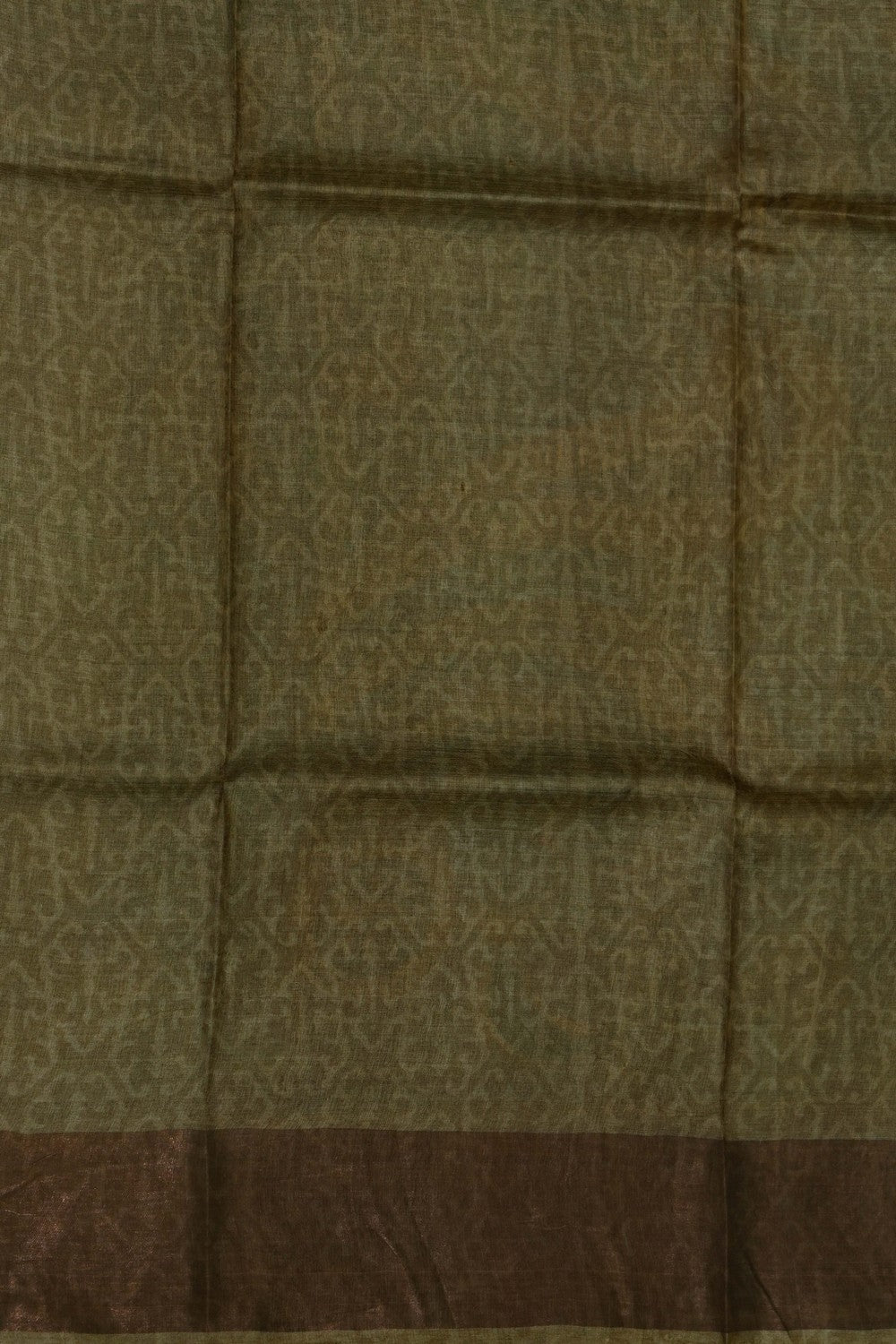 Image of Smoky-Grey Desi Tussar Silk Saree
