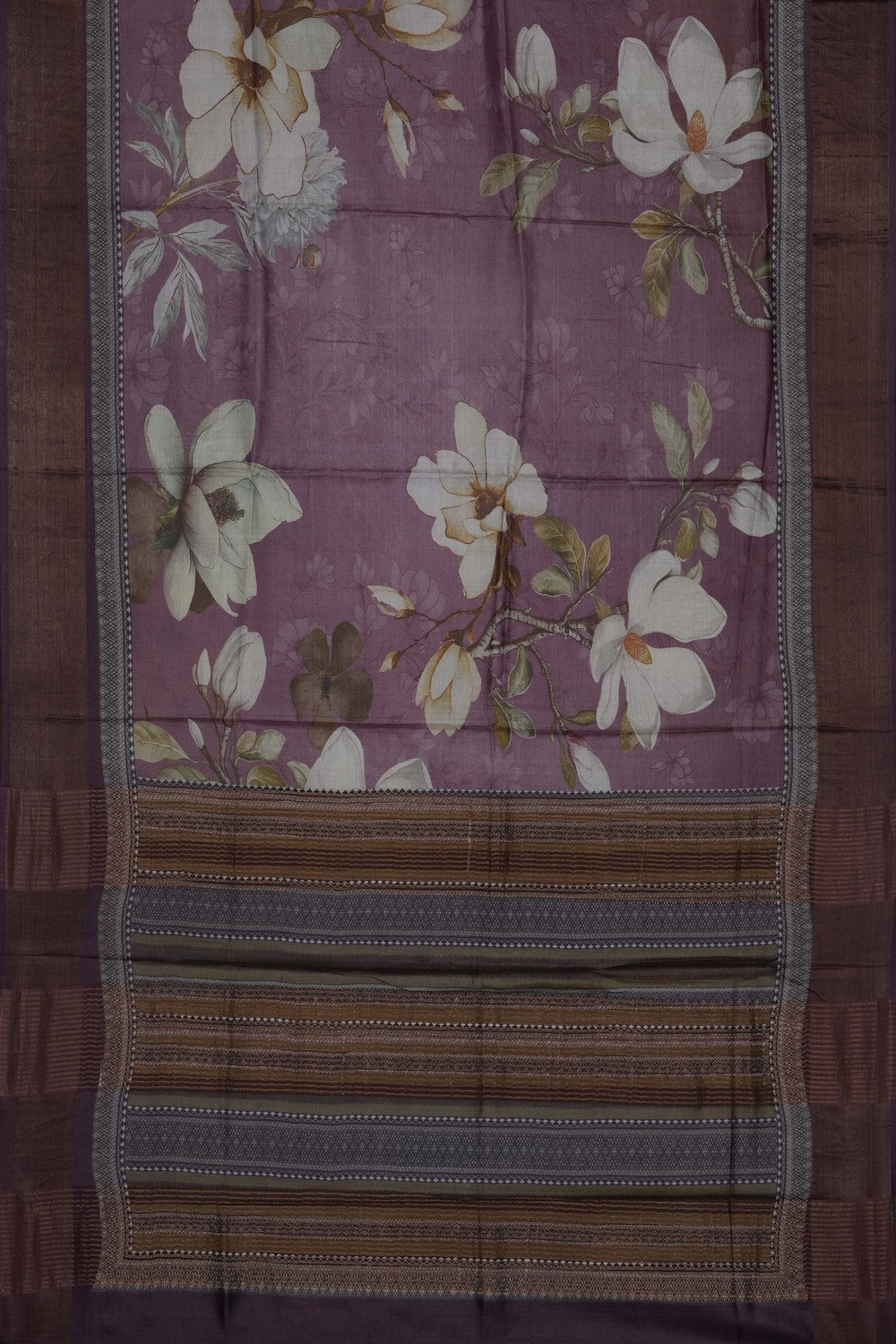 Image of Pink Desi Tussar Silk Saree
