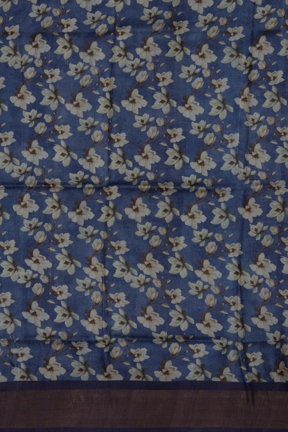 Image of Grey Desi Tussar Silk Saree