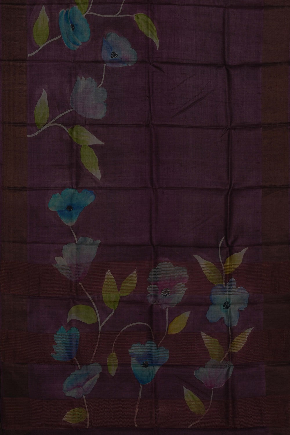 Image of Brown Desi Tussar Silk Saree