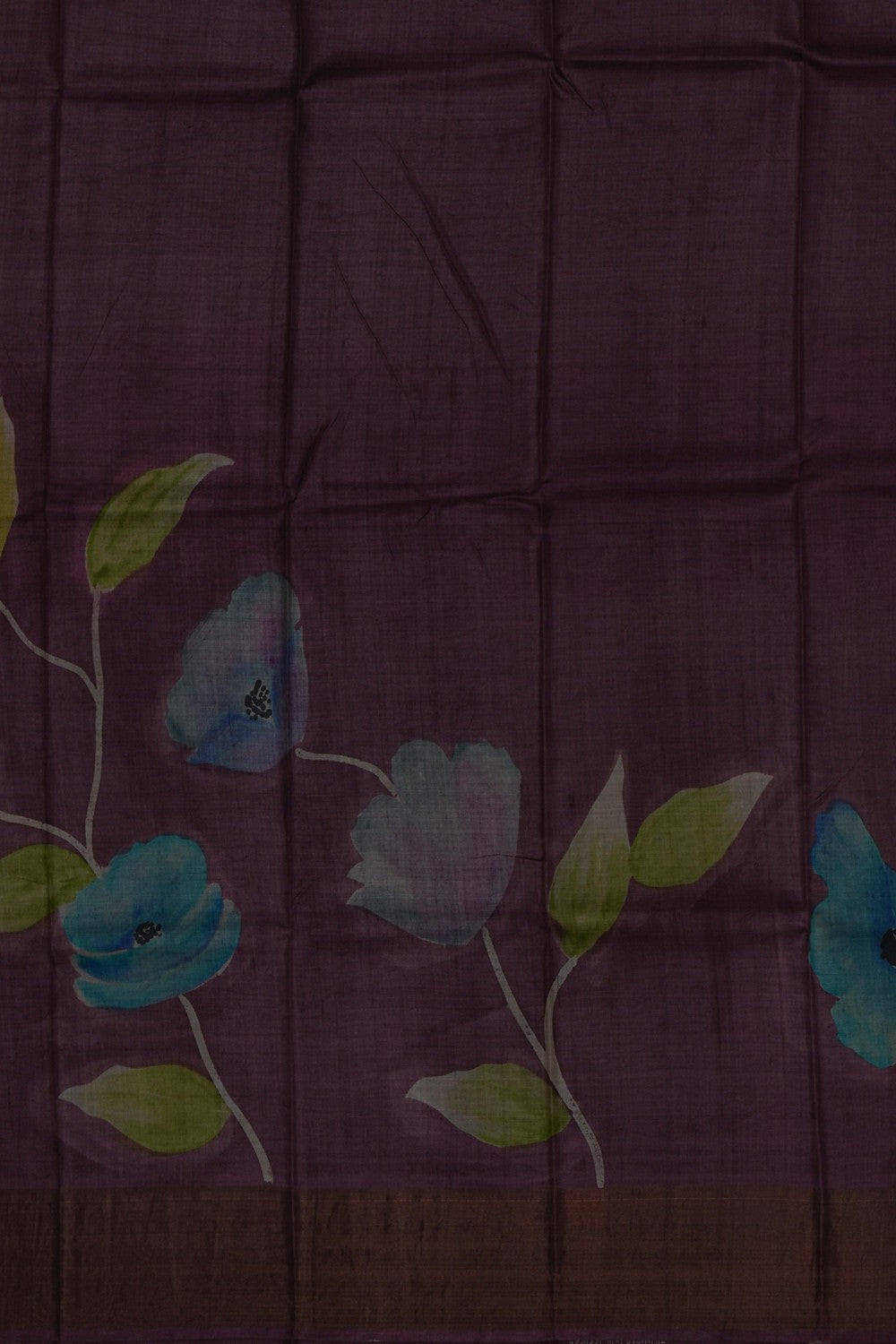 Image of Brown Desi Tussar Silk Saree