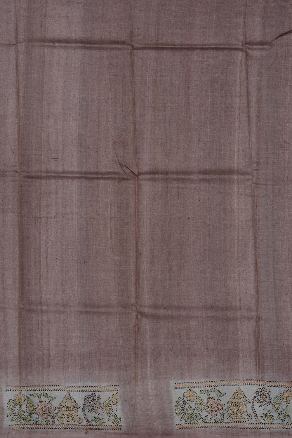 Image of Cream Desi Tussar Silk Saree