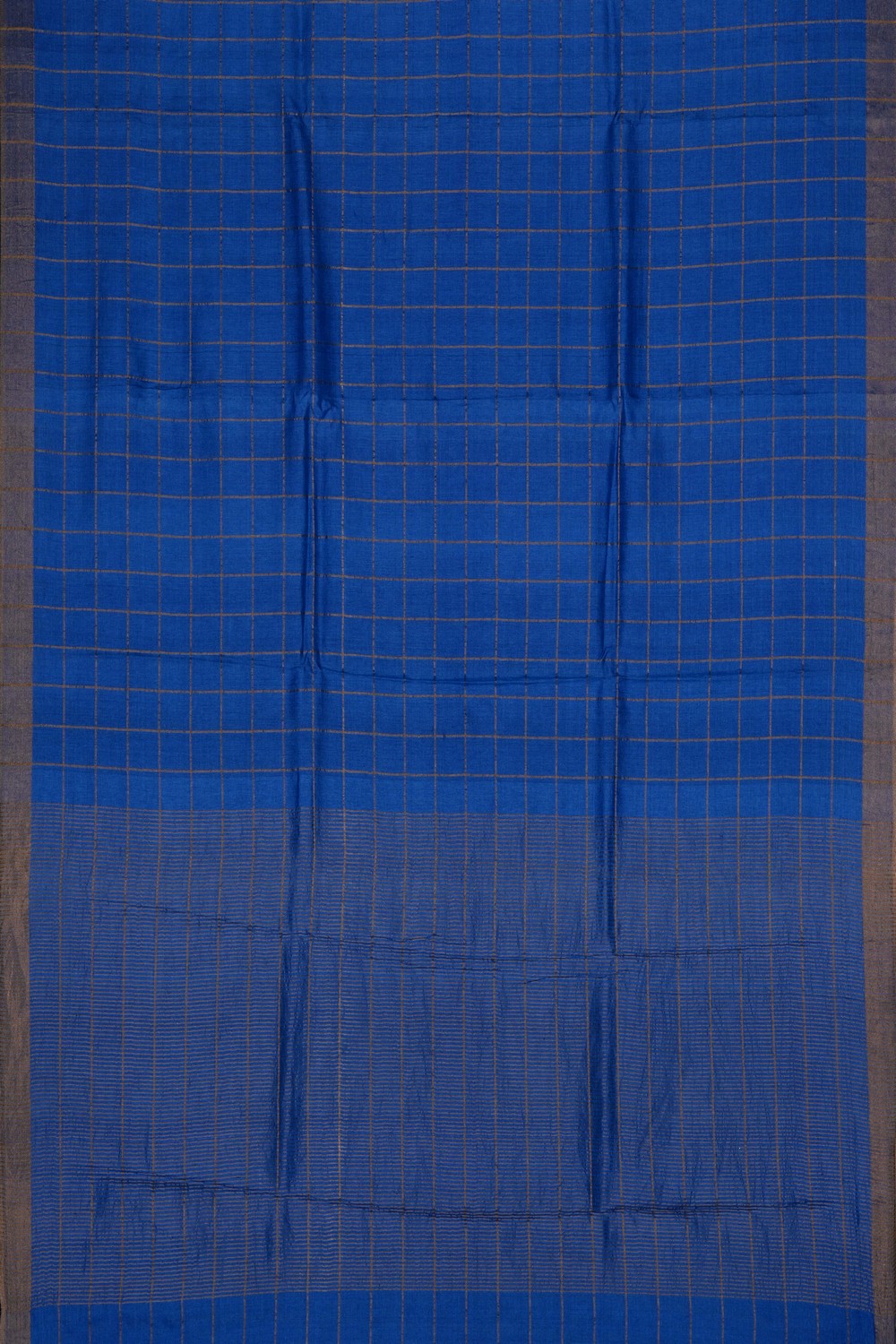 Image of Blue Desi Tussar Silk Saree