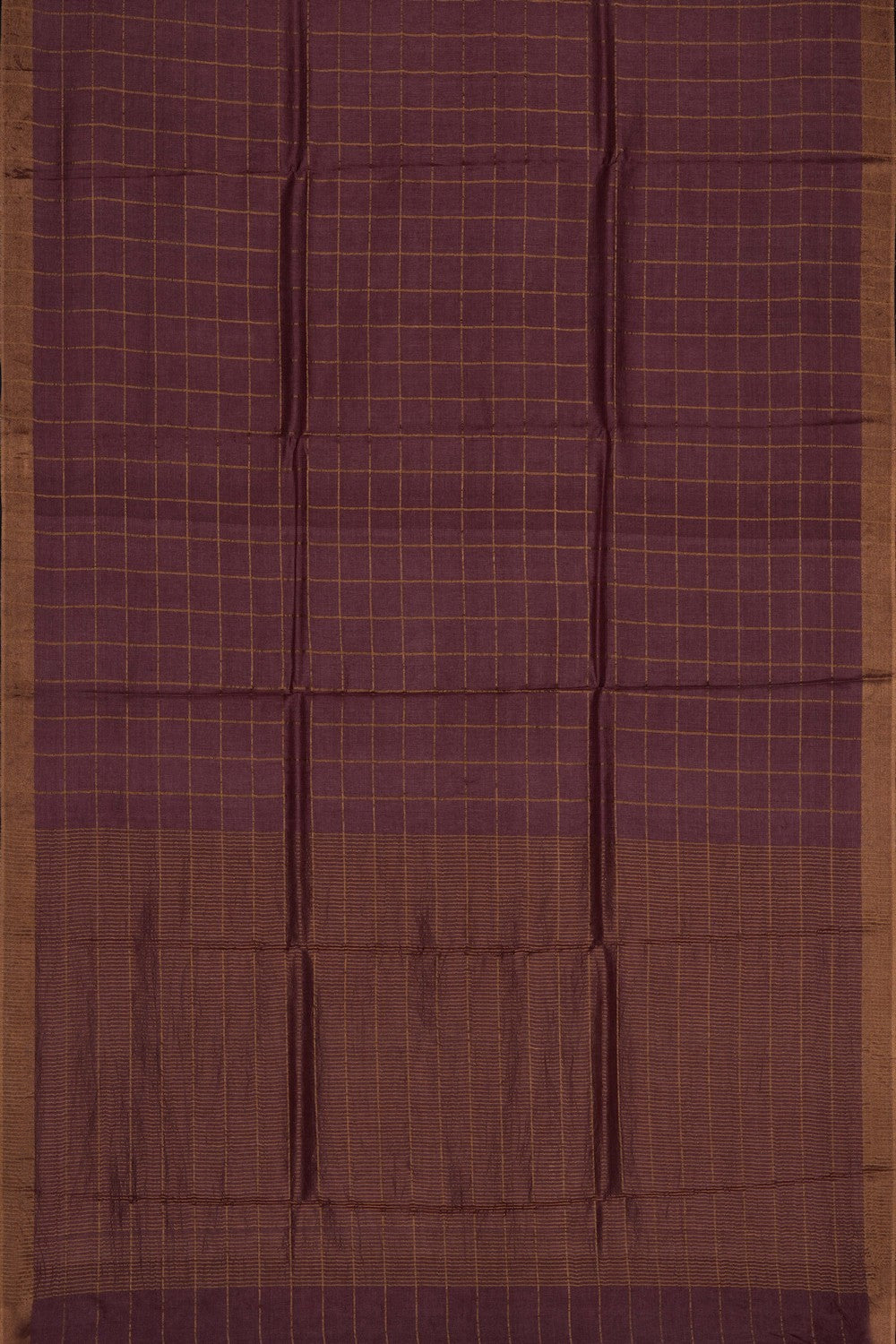 Image of Caramel Maroon Desi Tussar Silk Saree