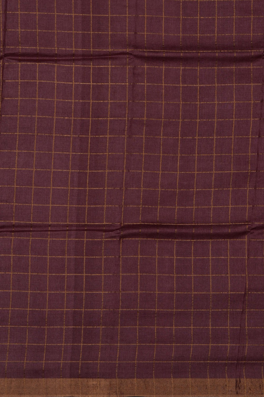 Image of Caramel Maroon Desi Tussar Silk Saree