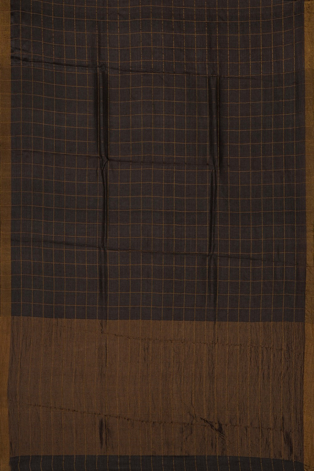 Image of Brown Desi Tussar Silk Saree