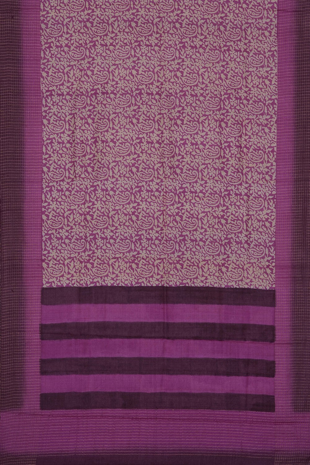 Image of Purple Desi Tussar Silk Saree