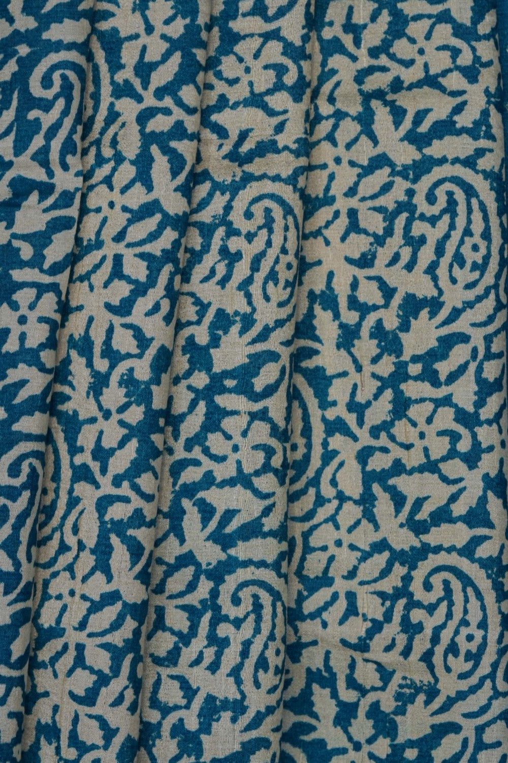 Image of Blue Desi Tussar Silk Saree