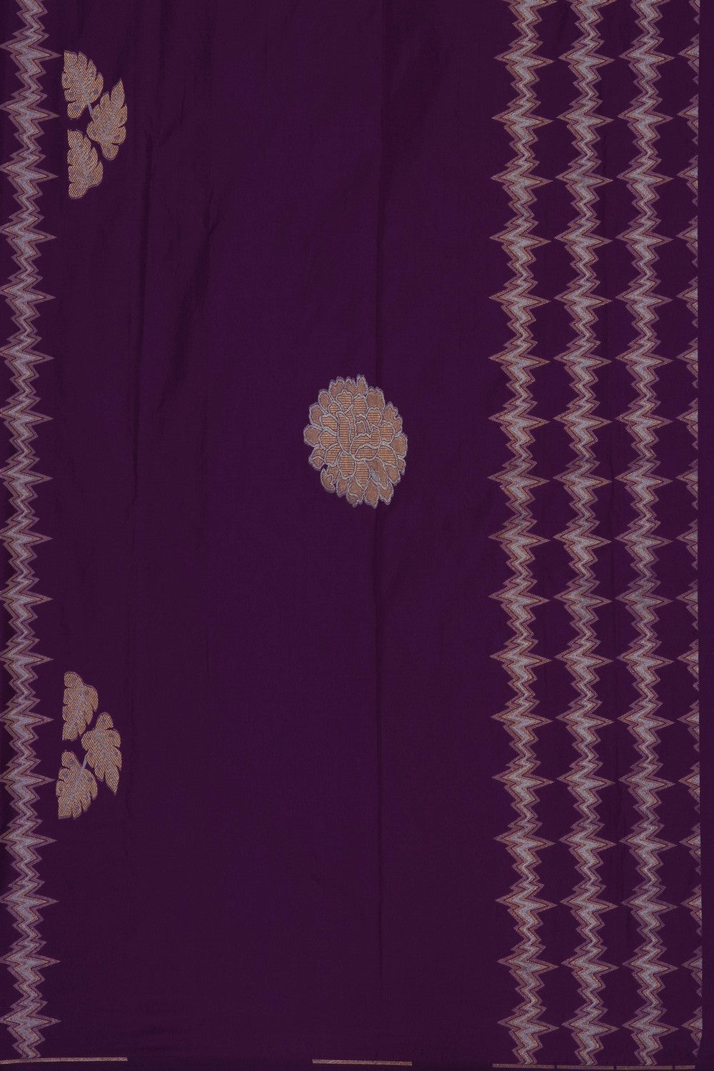Image of Purple Banarasi Silk Saree