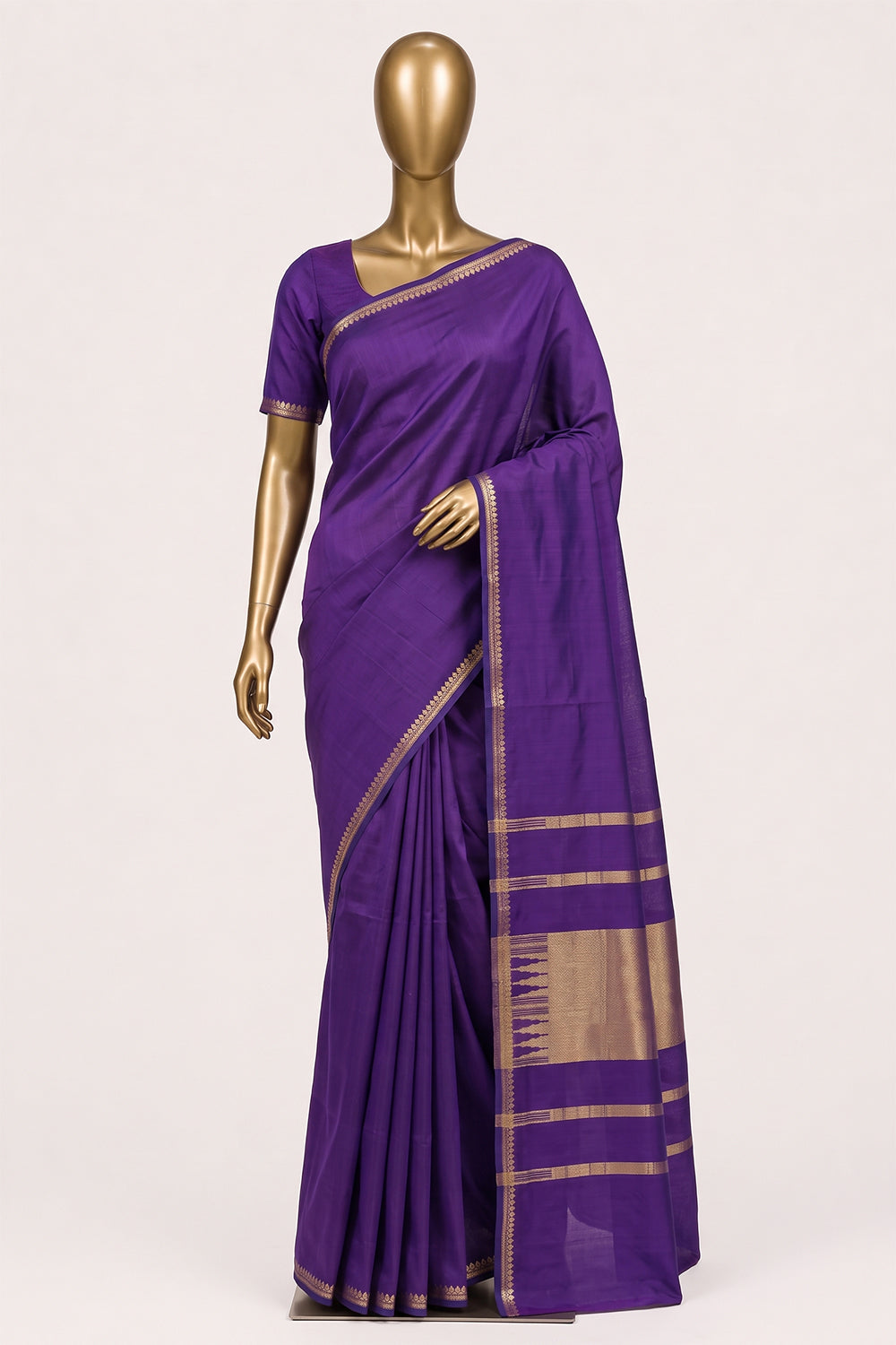 Image of Purple South Silk Saree