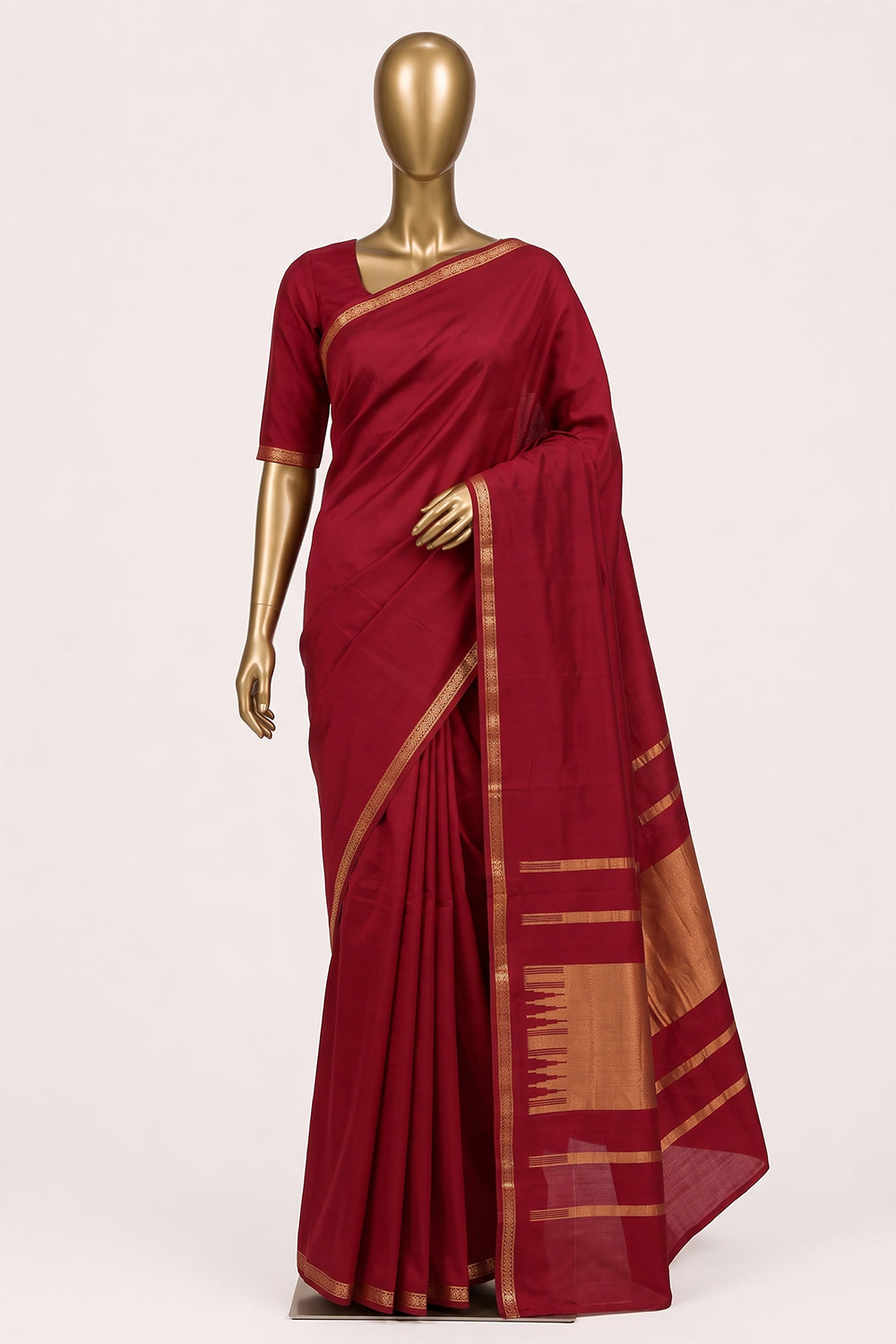 Image of Red South Silk Saree