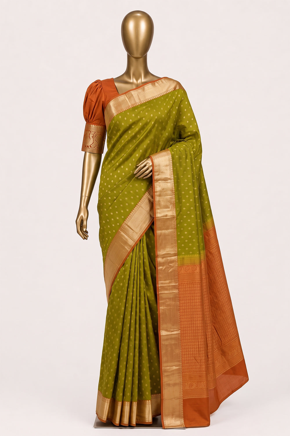 Image of Green South Silk Saree