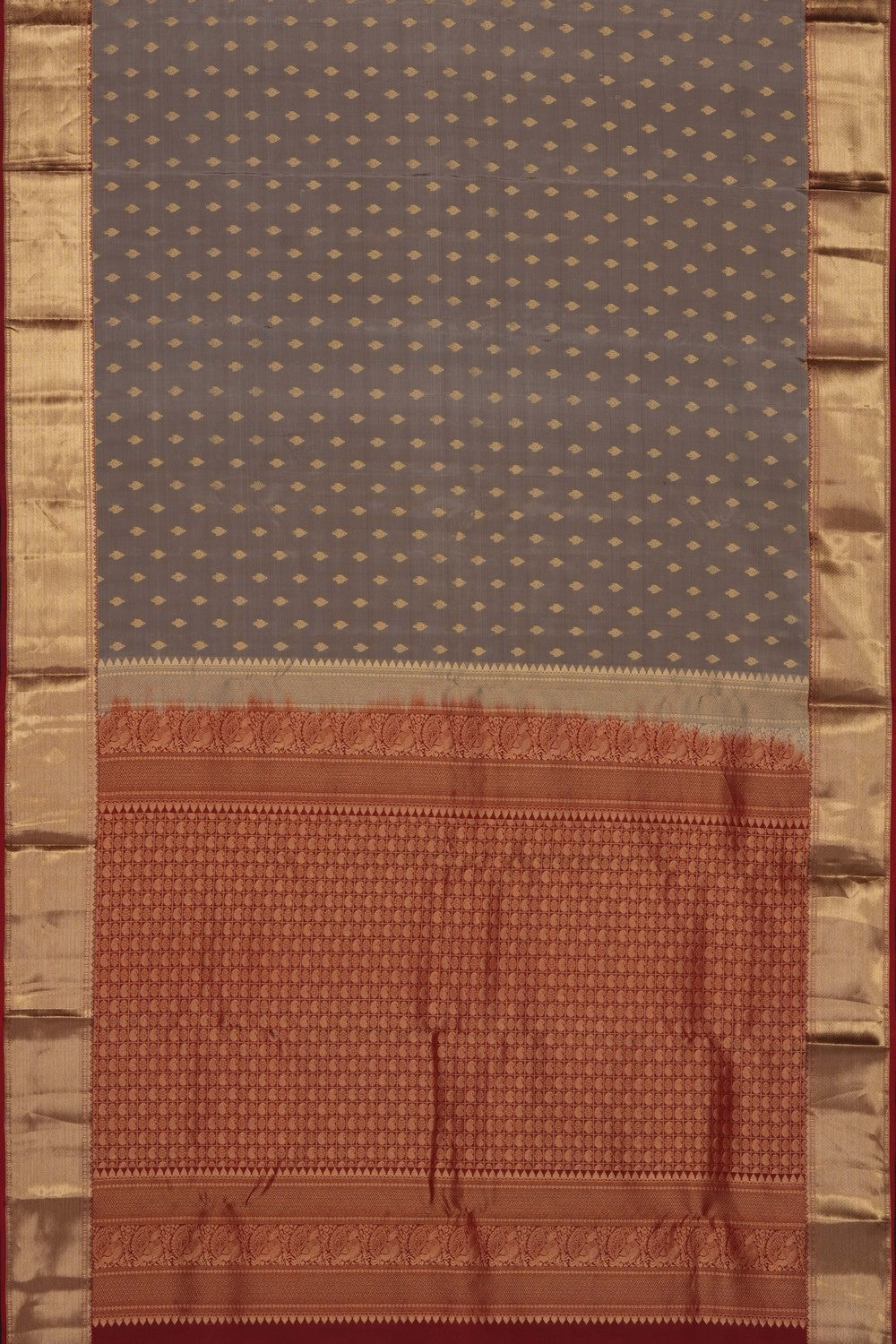 Image of Grey South Silk Saree