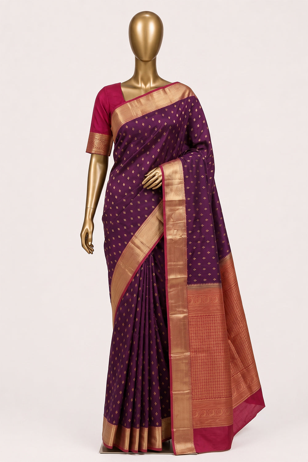 Image of Violet South Silk Saree