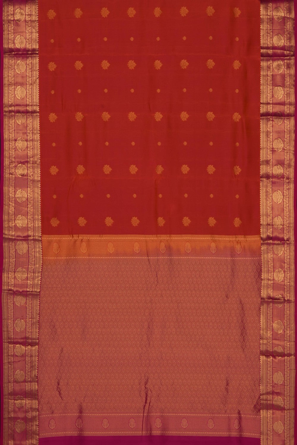Image of Fuchsia-Pink South Silk Saree