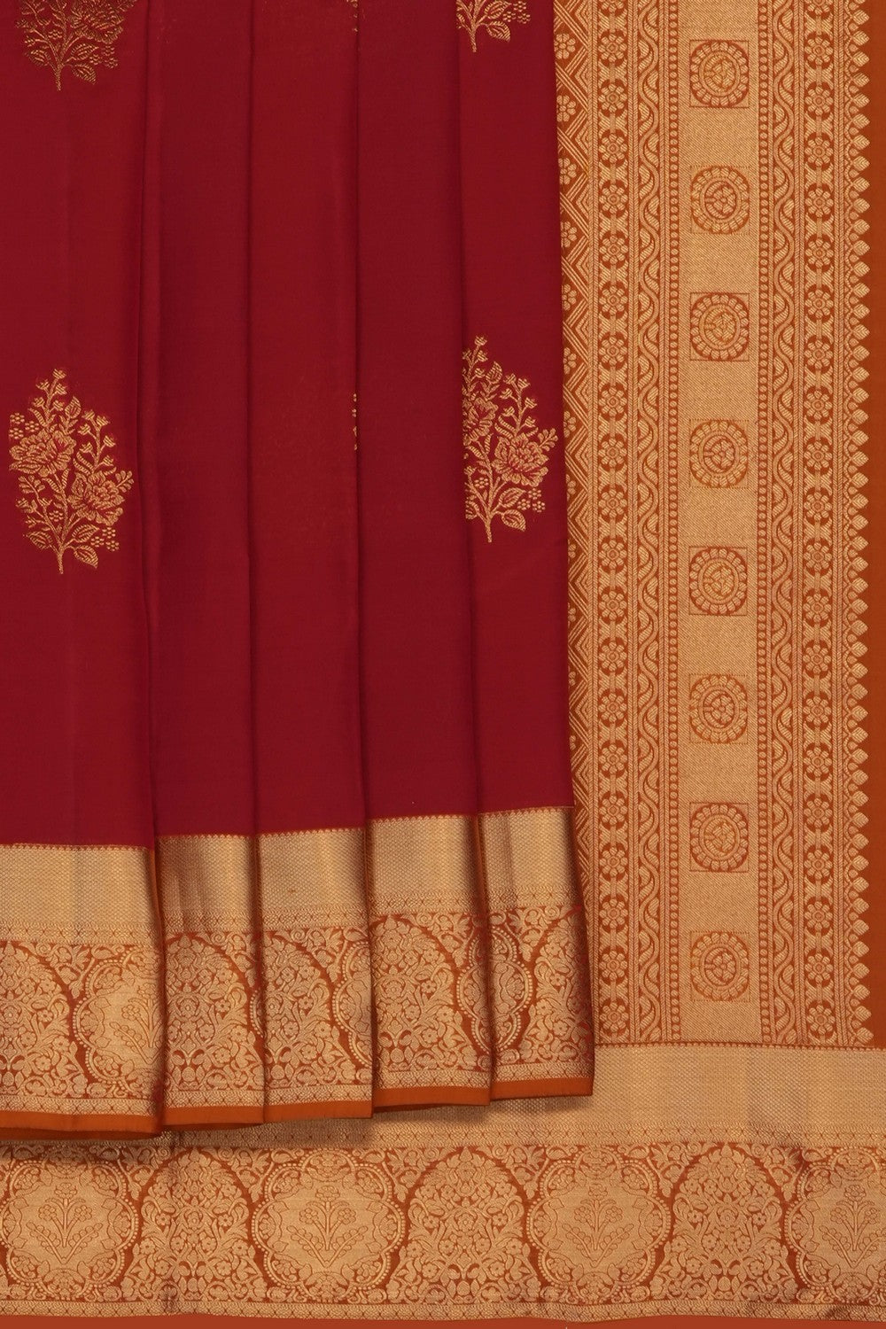 Image of Red Kanchipattu Saree