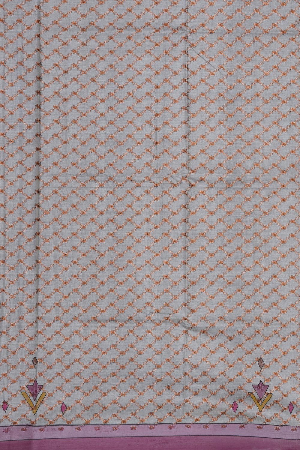 Image of Off-White Tussar Silk Saree