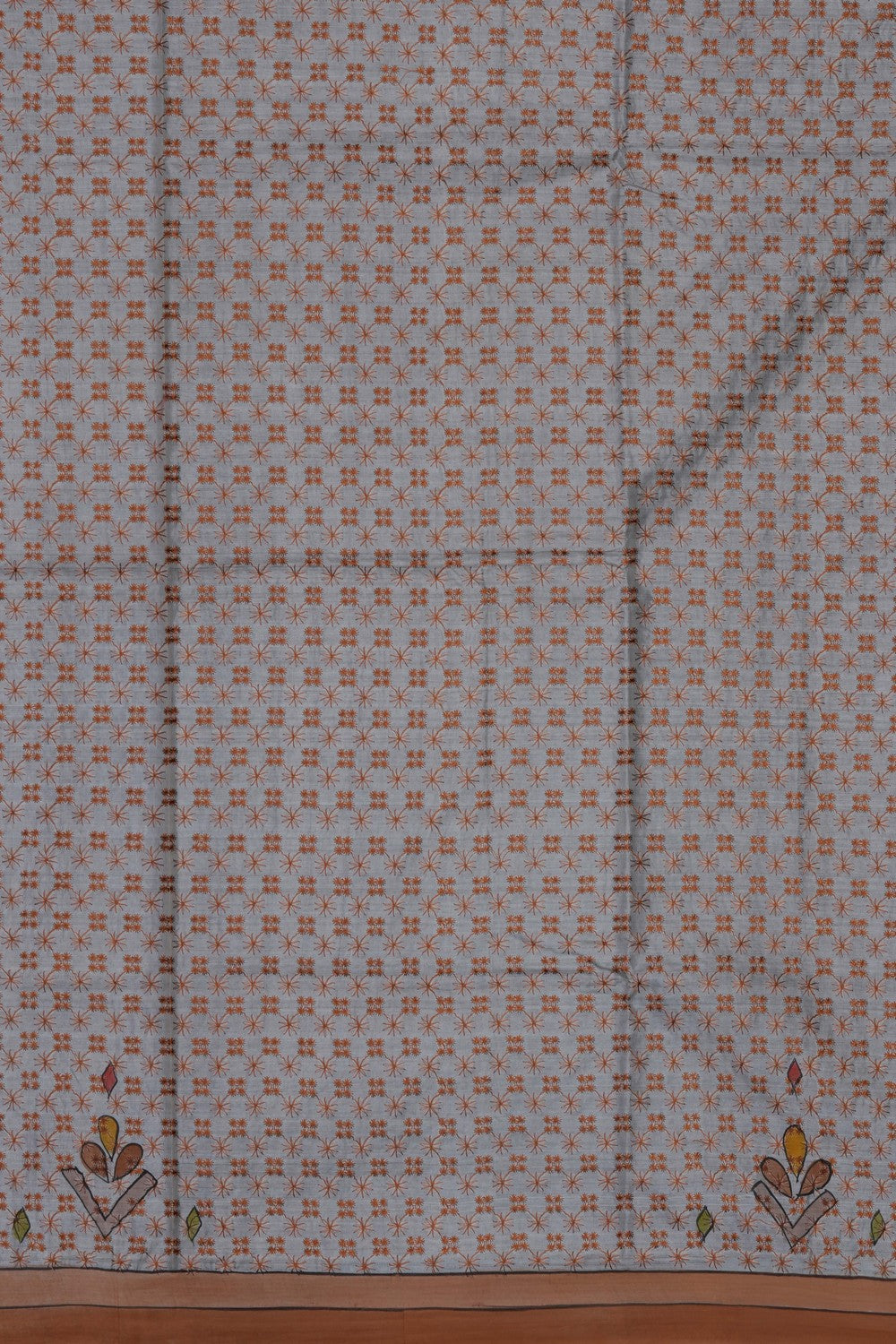 Image of Off-White Tussar Silk Saree
