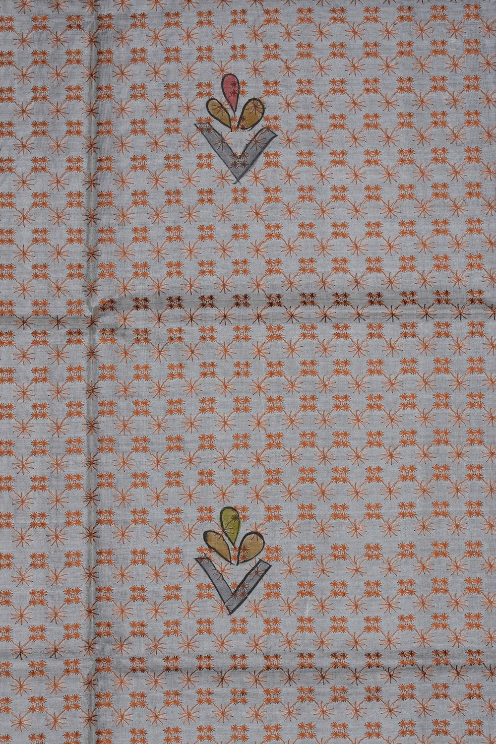 Image of Off-White Tussar Silk Saree