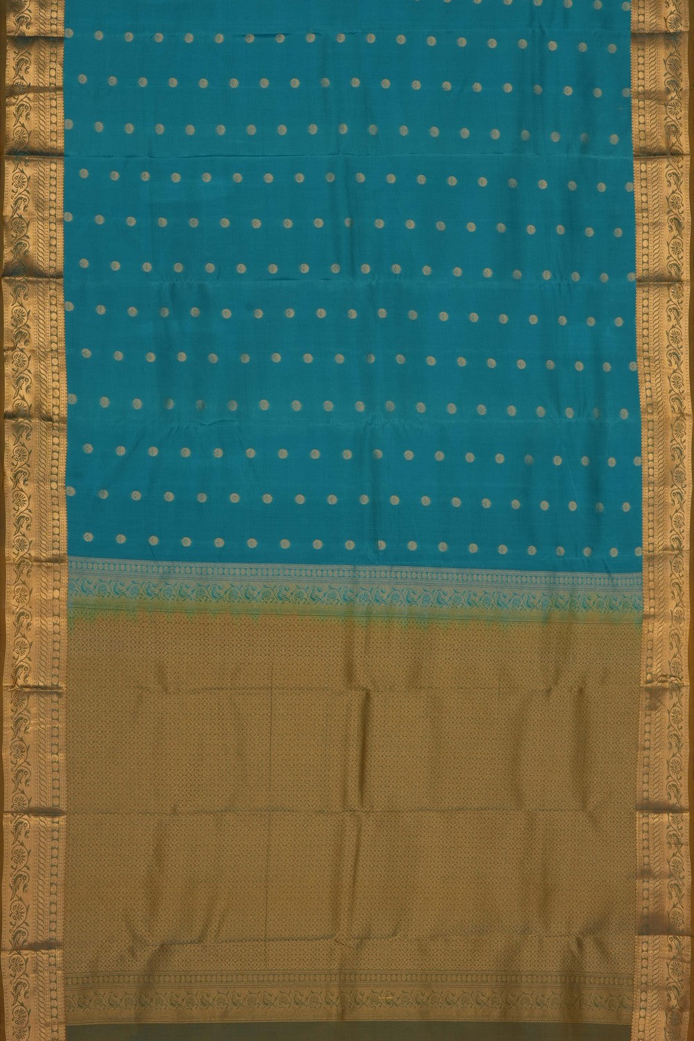 Image of Sky-Blue South Silk Saree
