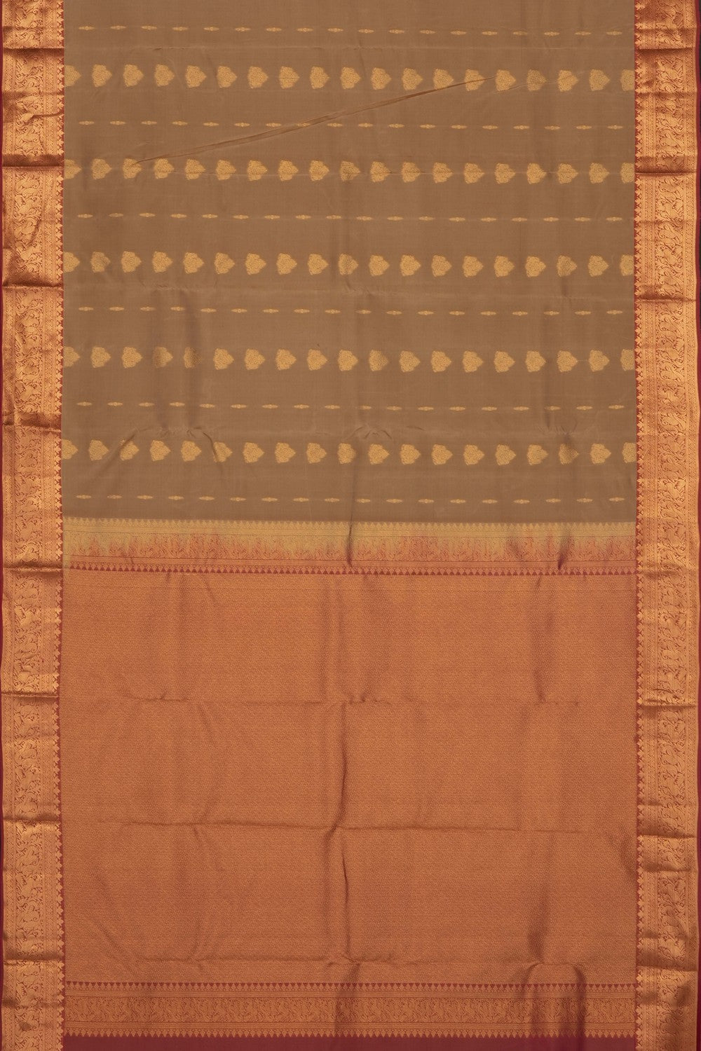 Image of Off-White South Silk Saree