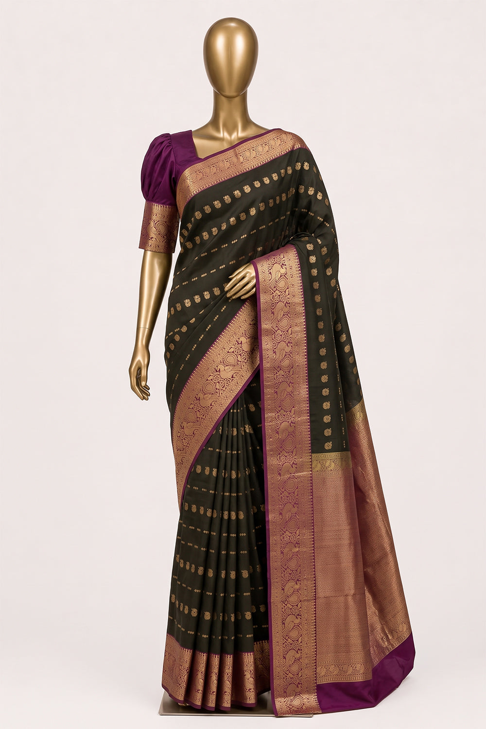 Image of Green South Silk Saree