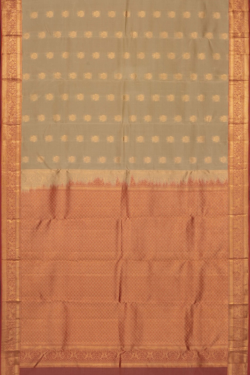 Image of Off-White South Silk Saree