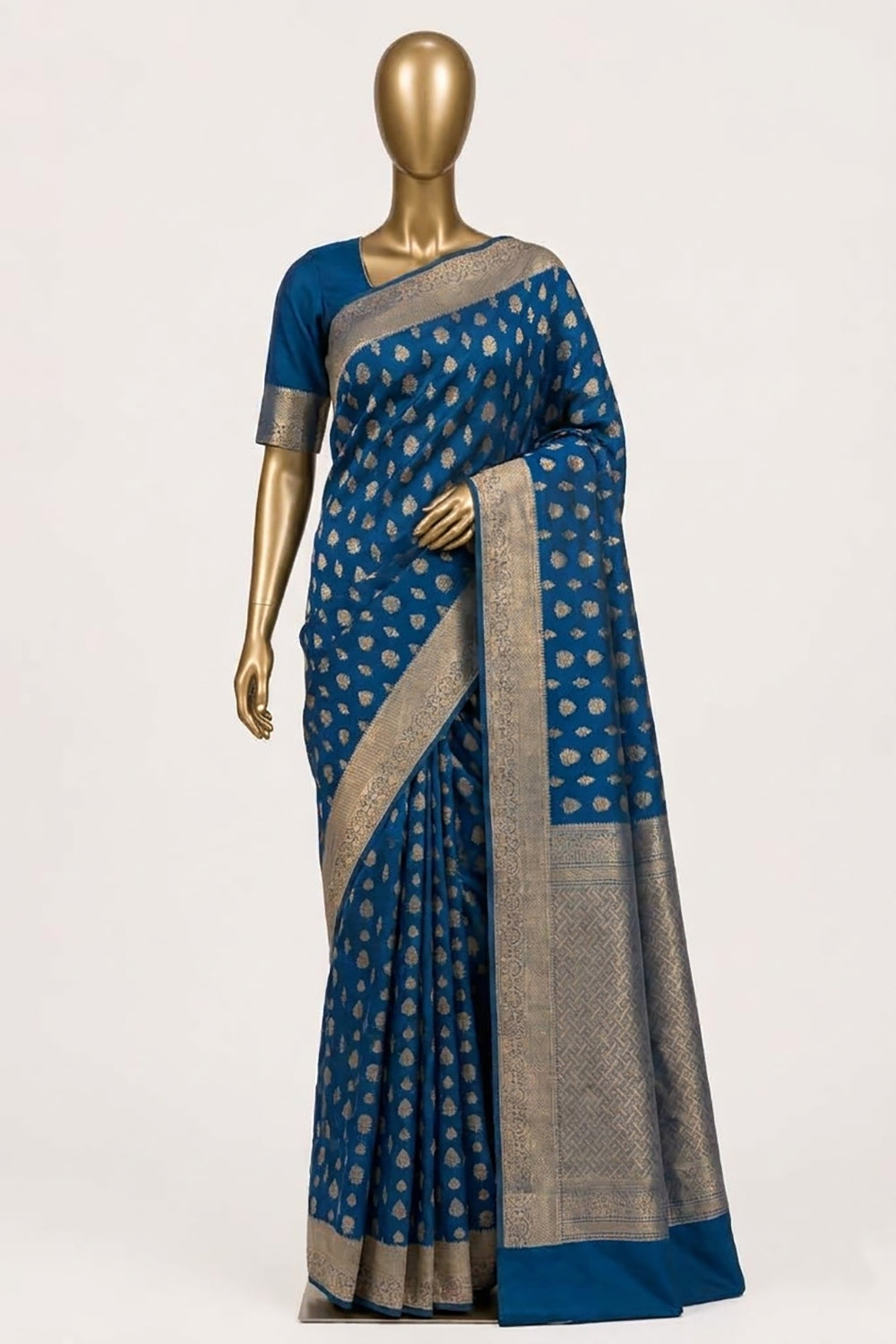 Image of Blue South Silk Saree