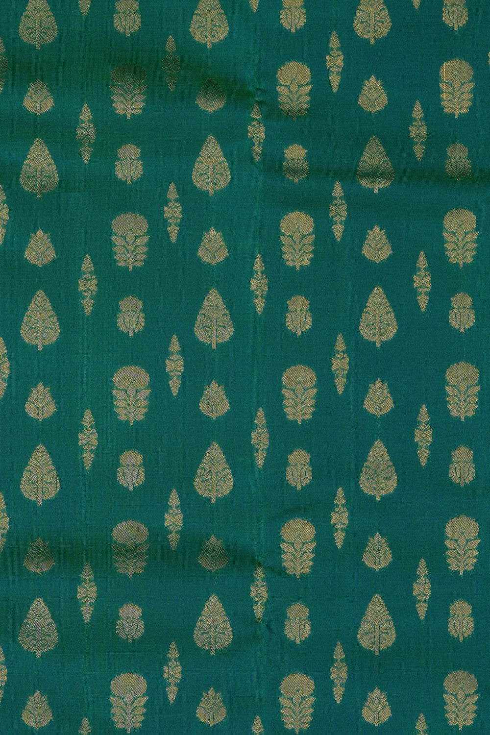 Image of Teal-Green South Silk Saree