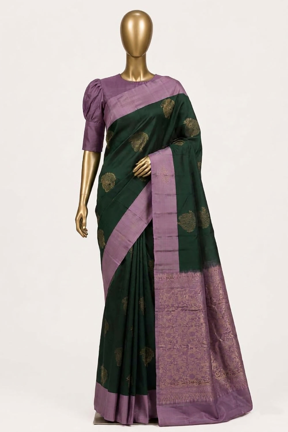 Image of Green South Silk Saree