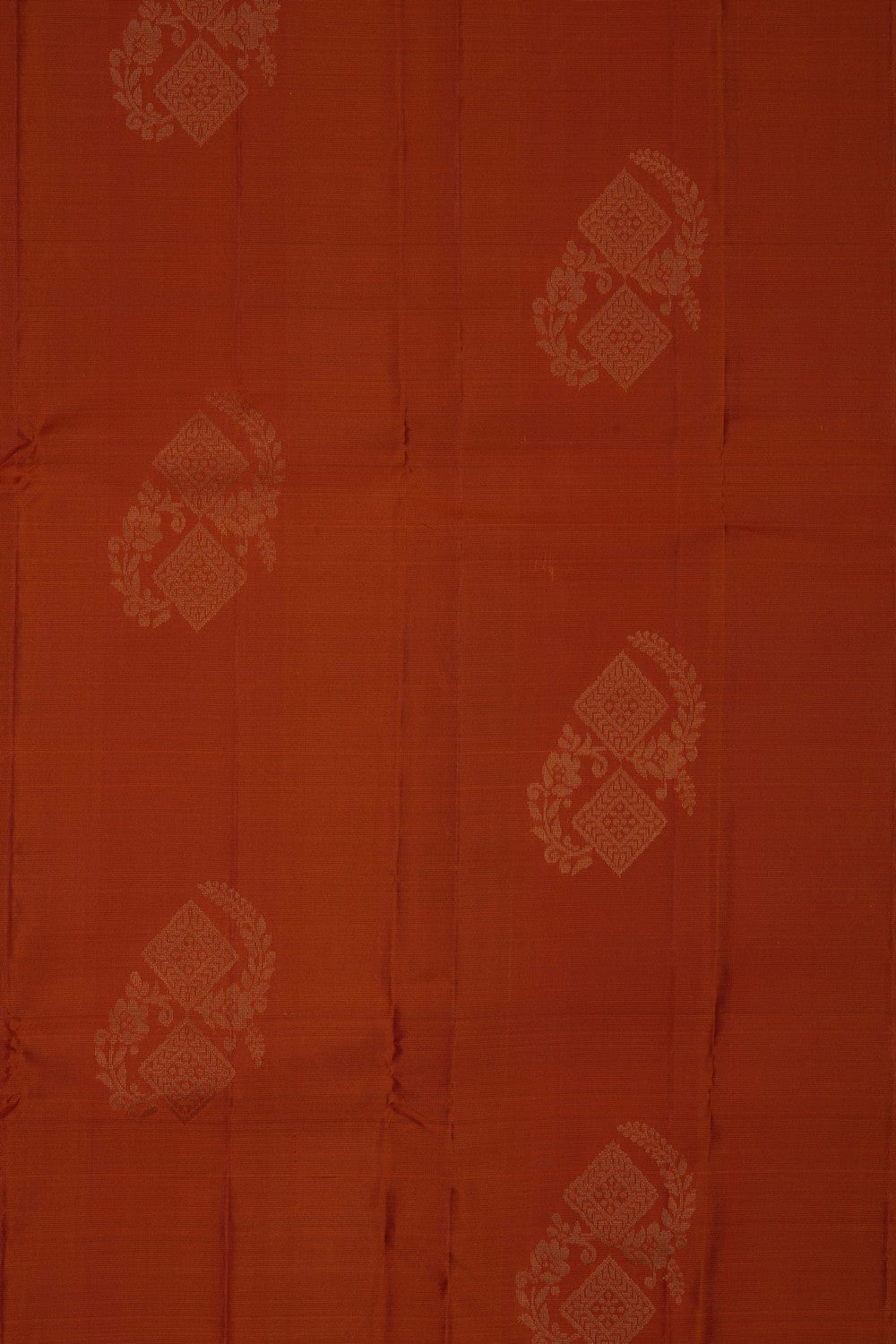 Image of Orange South Silk Saree