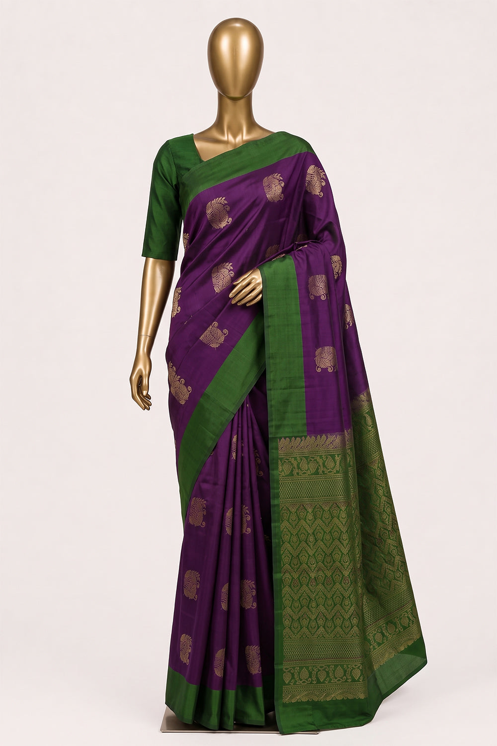 Image of Purple South Silk Saree