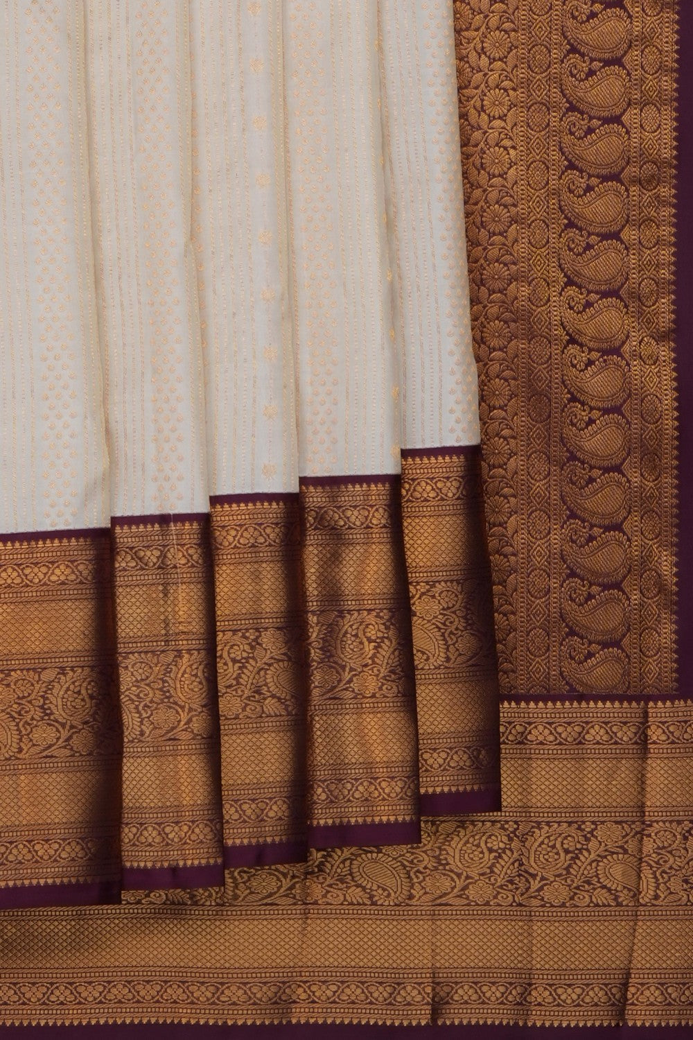 Image of Off-White South Silk Saree