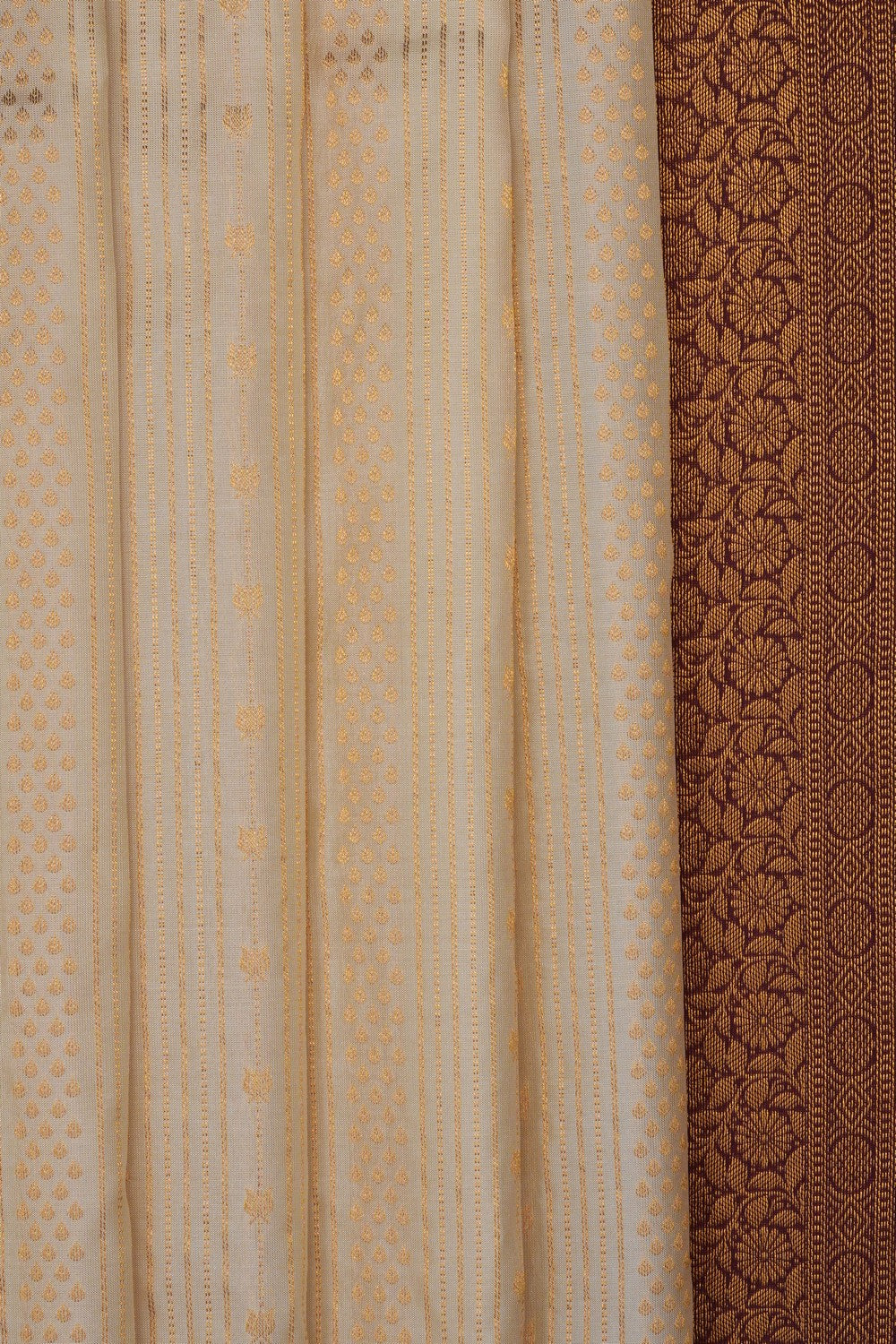 Image of Off-White South Silk Saree