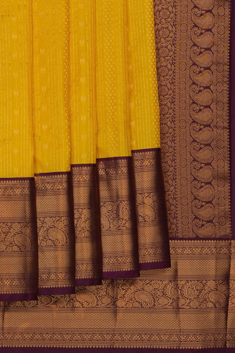 Image of Yellow South Silk Saree