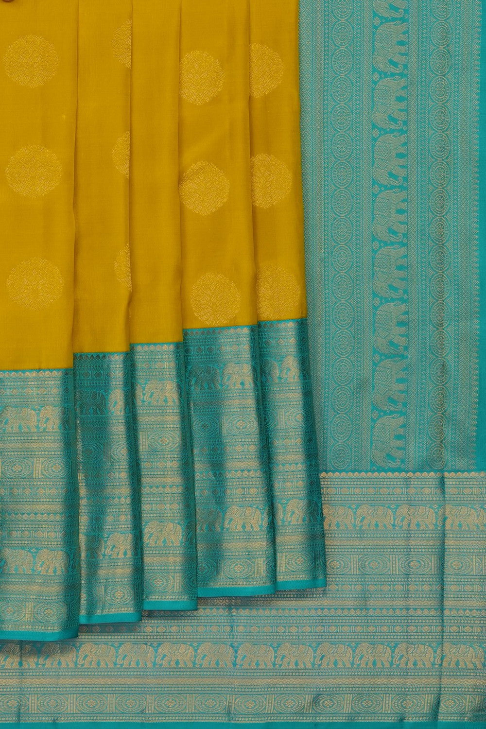 Image of Spring-Green South Silk Saree
