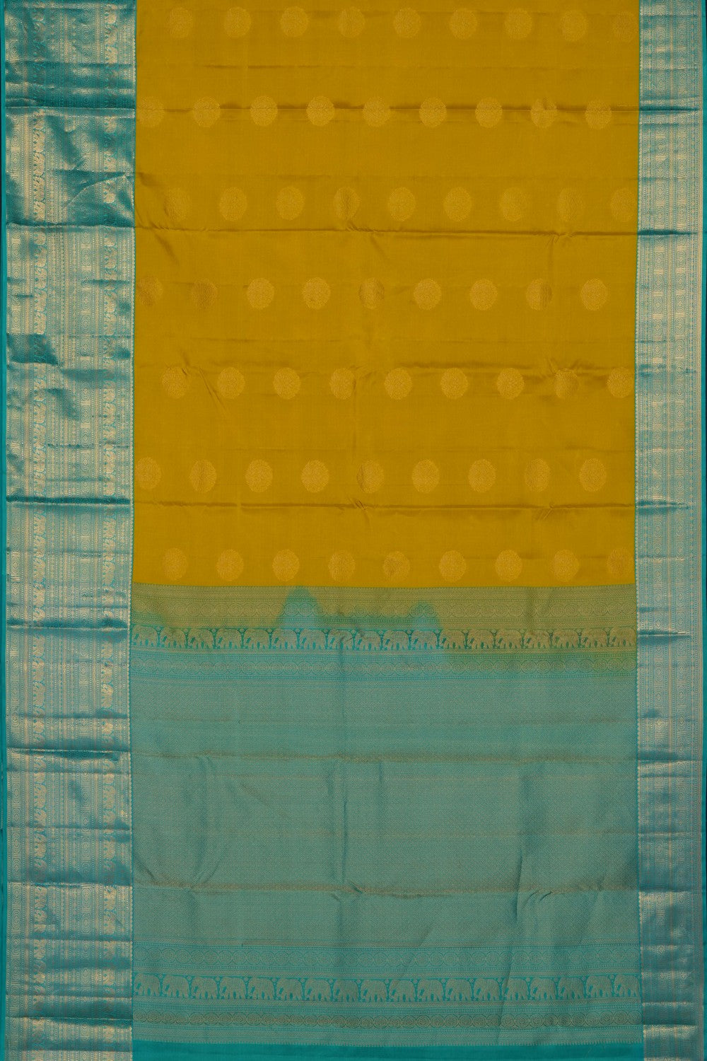Image of Spring-Green South Silk Saree